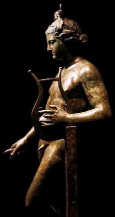 Bronze Apollo with Lyre. Pompeii