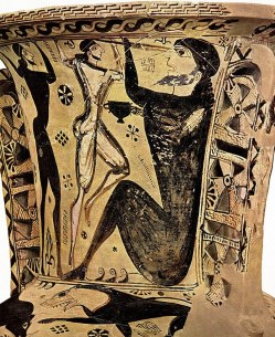 Odysseus Blinding Polyphemus-Early Attic Amphora Black Figured-7 bc